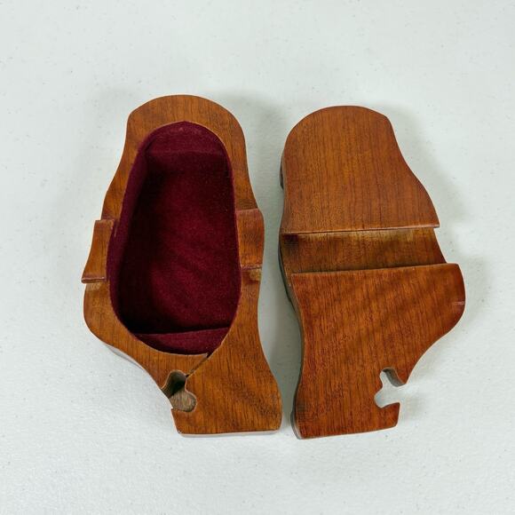 Vintage Owl Secret Wooden Puzzle Box 6" Velvet Lined Gift Key Ring Jewelry - Picture 5 of 11